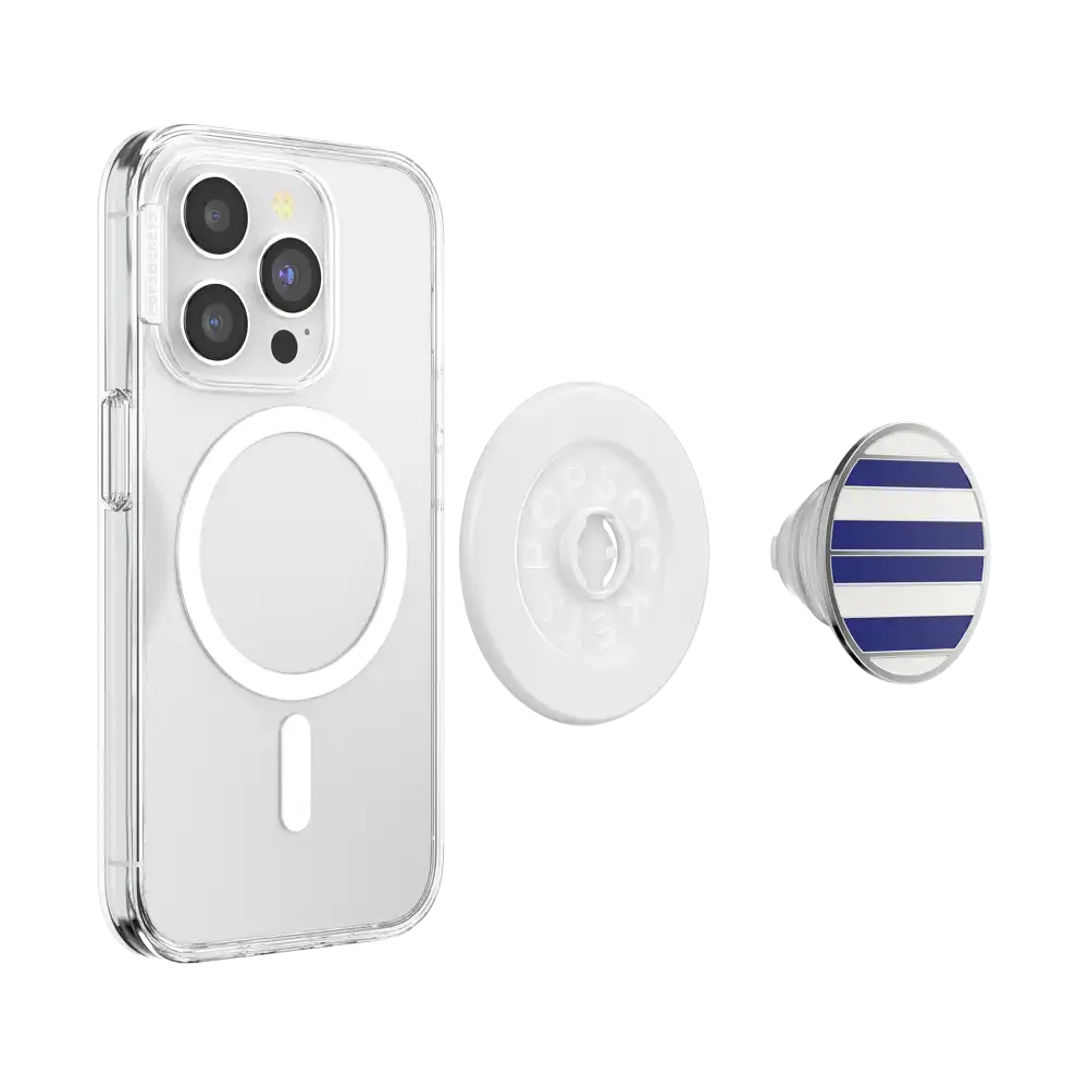 Enamel Nautical Stripe — MagSafe PopGrip