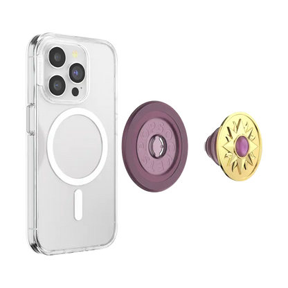 Enamel Sun Jewel Mauve — MagSafe PopGrip
