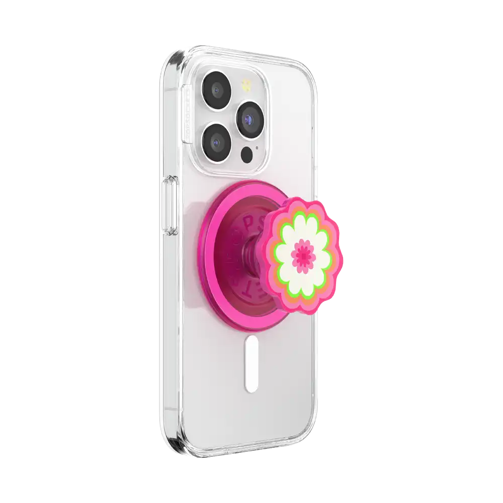 Molded Flower Kaleidoscope Pink — MagSafe PopGrip