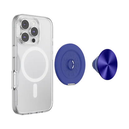Aluminum Radial French Navy — MagSafe Kick-Out Grip & Stand