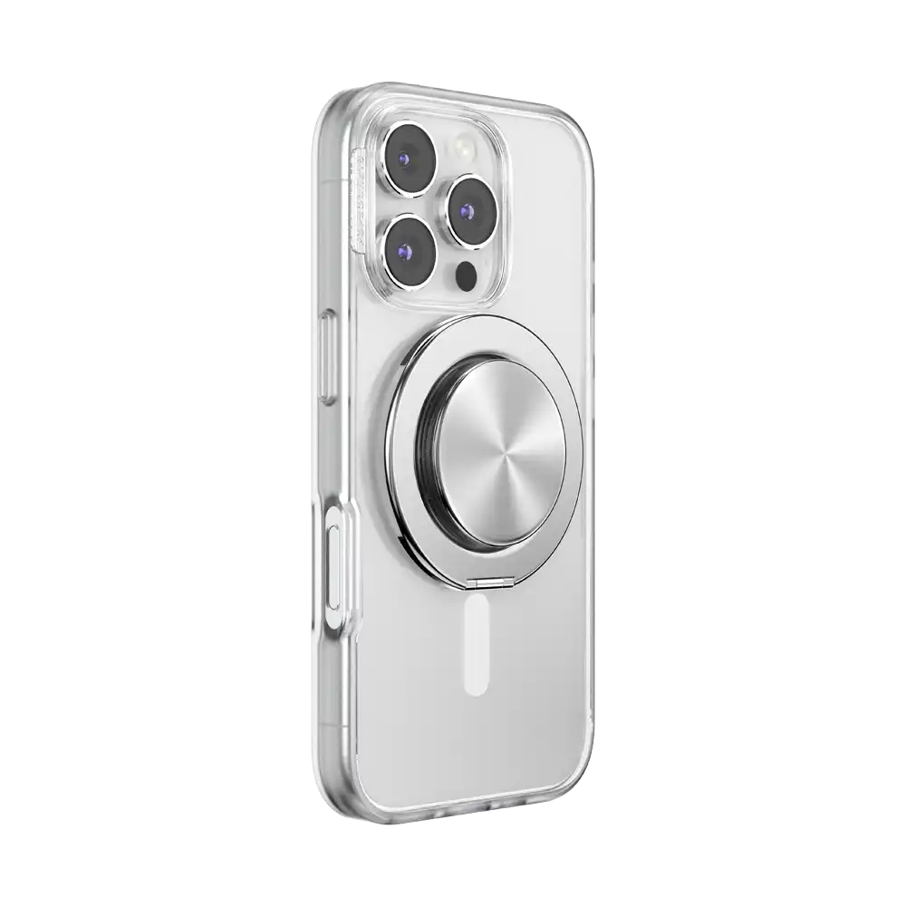 Aluminum Radial Silver — MagSafe Kick-Out Grip & Stand