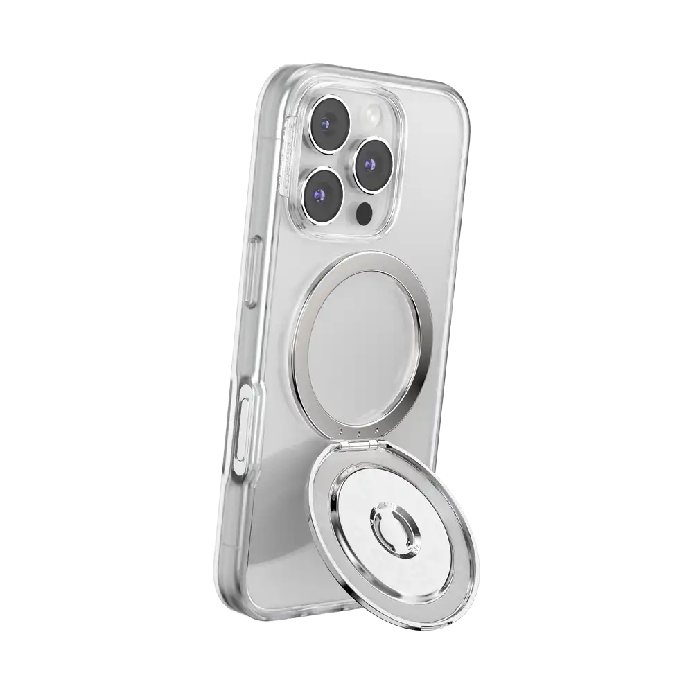 Aluminum Radial Silver — MagSafe Kick-Out Grip & Stand