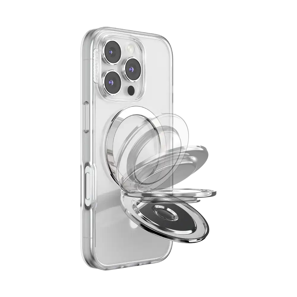 Aluminum Radial Silver — MagSafe Kick-Out Grip & Stand