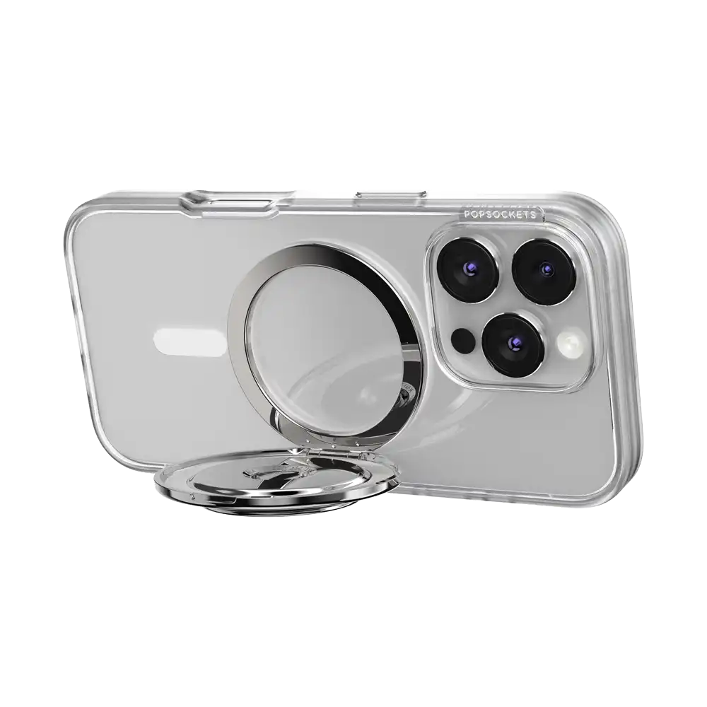 Aluminum Radial Silver — MagSafe Kick-Out Grip & Stand