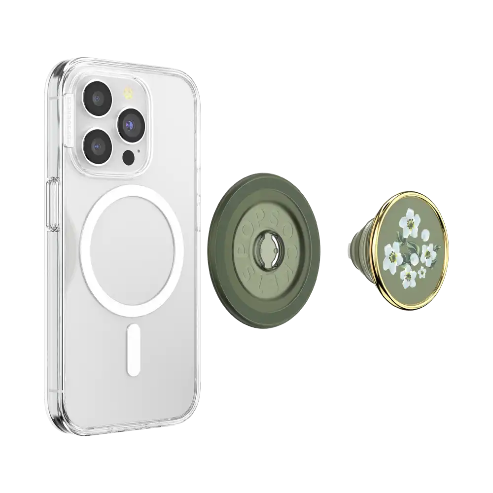 Enamel Floral Relief — MagSafe PopGrip