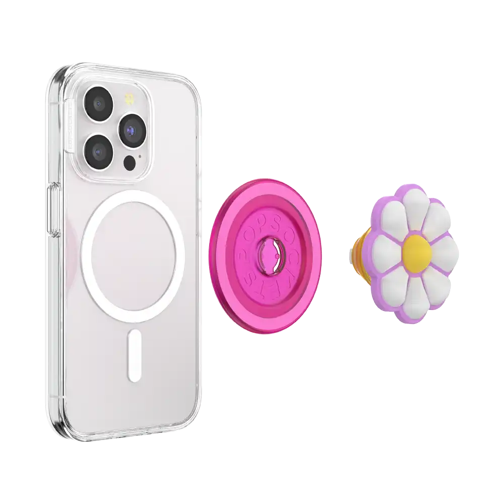 PopOut Doodle Daisy Boca — MagSafe PopGrip