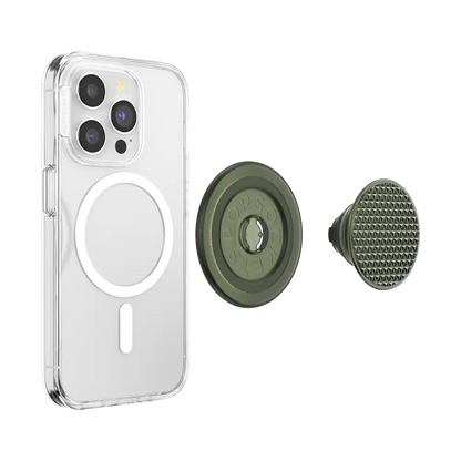Olive Triangle Knurl — MagSafe PopGrip