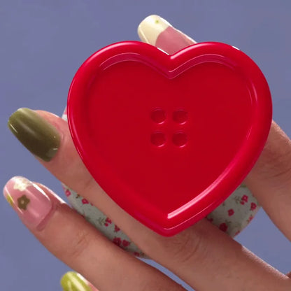 Resin Button Heart — MagSafe PopGrip