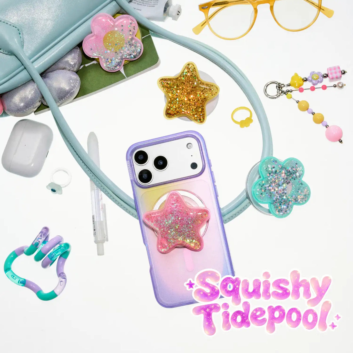 Tidepool Squishy Star Gold — MagSafe PopGrip