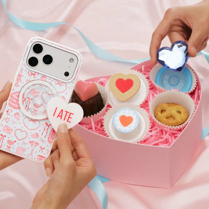 Gingham Heart — MagSafe PopGrip