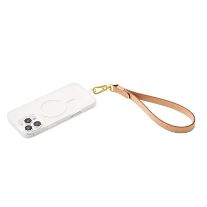 Vegan Leather Tan — Phone Wristlet