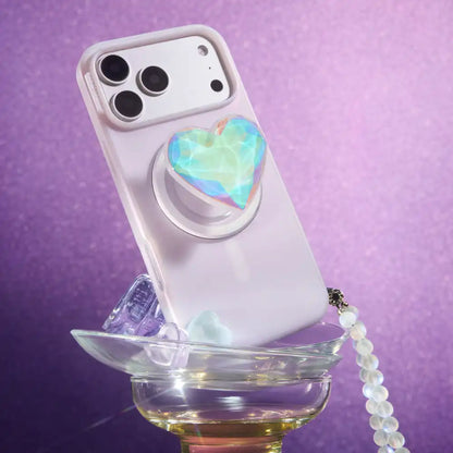 Iridescent Crystal Heart — MagSafe PopGrip