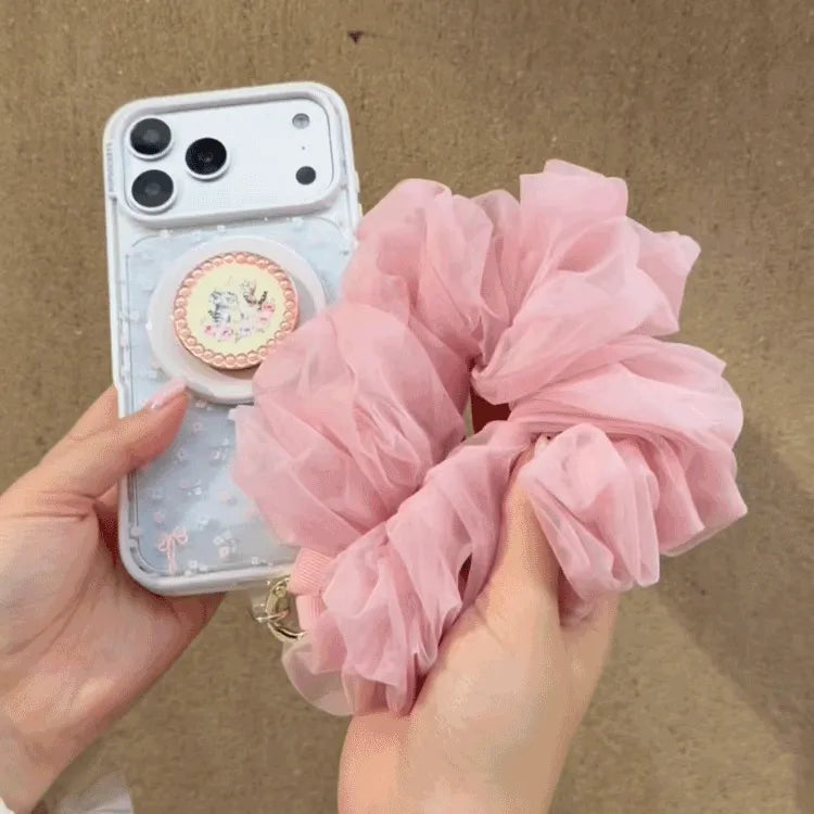 Tutu Pink Scrunchie — Phone Wristlet